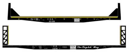 Central Of Georgia Pulpwood Flat Car White