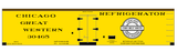 Chicago Great Western 38 Ft Bohn Patent Ice Reefer Black and White  - Decal