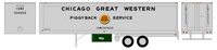 Chicago Great Western Piggyback Semi Trailer Black