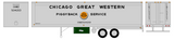 Chicago Great Western Piggyback Semi Trailer Black