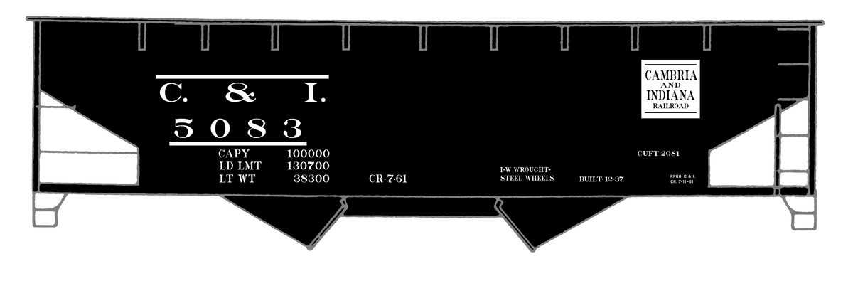 Cambria and Indiana Offset Twin Hopper White