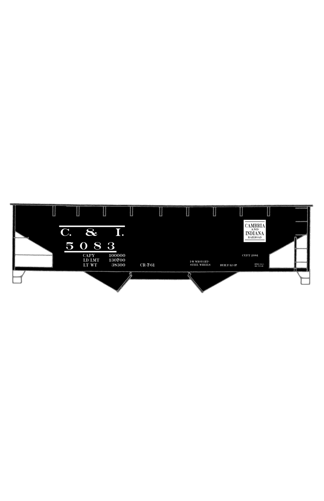 Cambria and Indiana Offset Twin Hopper White