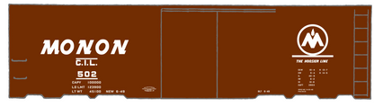 Monon (CIL) 40 Ft Boxcar White Underline Round Herald