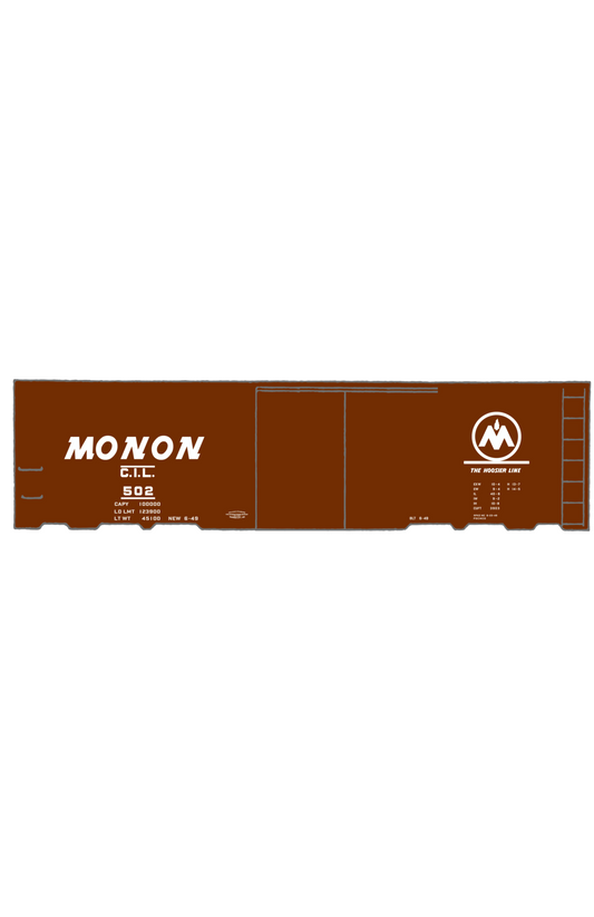 Monon (CIL) 40 Ft Boxcar White Underline Round Herald