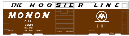 Monon (CIL) 40 Ft Boxcar White Banner Scheme