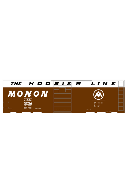 Monon (CIL) 40 Ft Boxcar White Banner Scheme