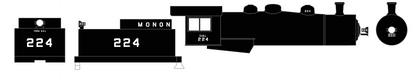 Monon (CIL) Steam Locomotive White