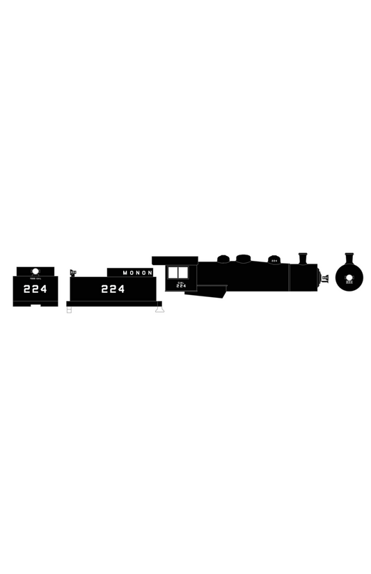 Monon (CIL) Steam Locomotive White