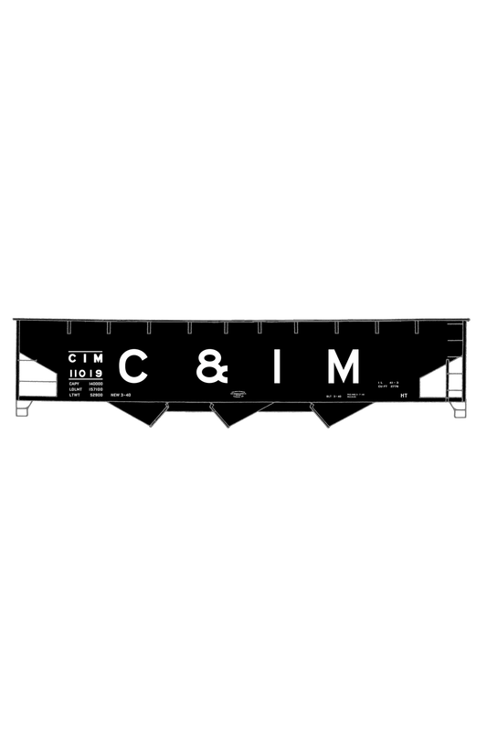 Chicago and Illinois Midland Triple Hopper White C&IM