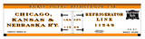 Chicago Kansas & Nebraska 34 Ft Ice Reefer Black Orange Rock Island