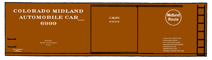 Colorado Midland 40 Ft Auto Boxcar White