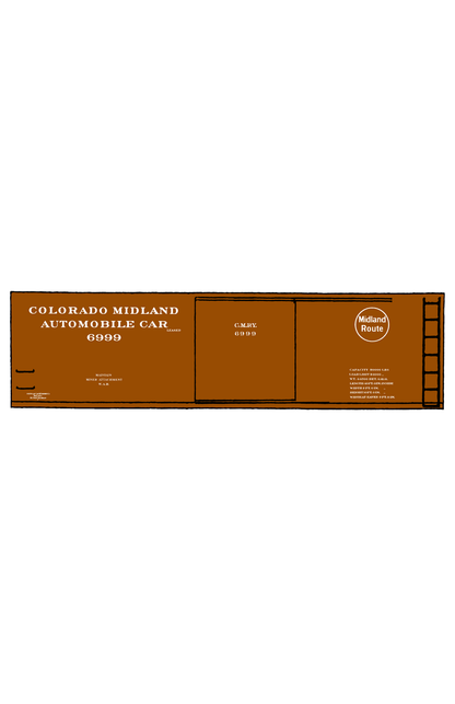 Colorado Midland 40 Ft Auto Boxcar White