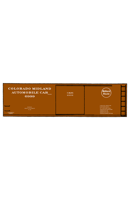 Colorado Midland 40 Ft Auto Boxcar White