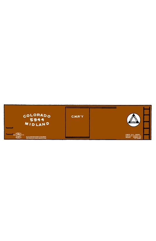 Colorado Midland 34 Ft Boxcar White