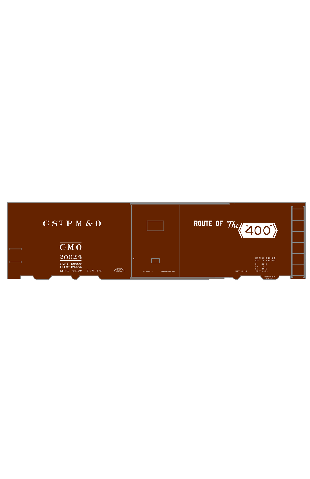 CMO C.St.P.M.&O. (CNW) 40 Ft Boxcar White Route Of the 400