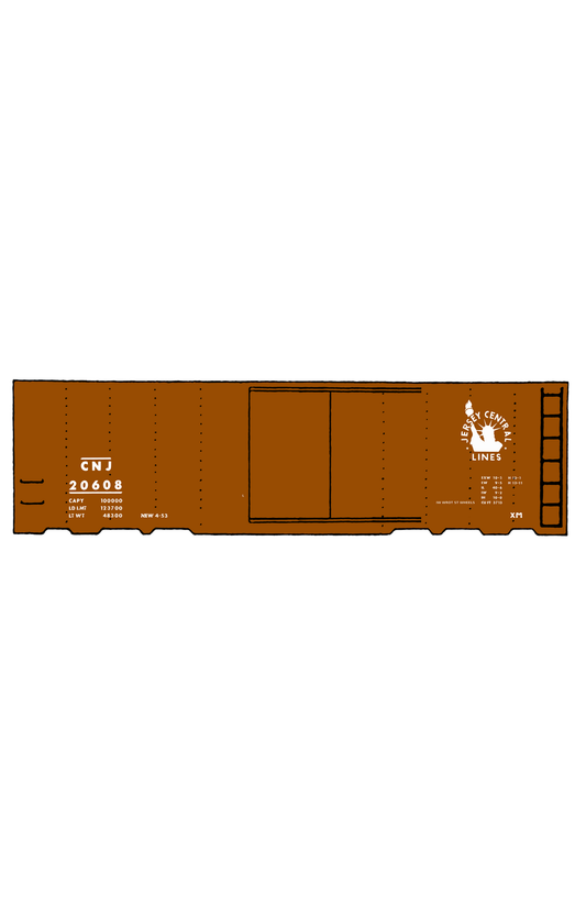 Central Of New Jersey 40 Ft Boxcar White