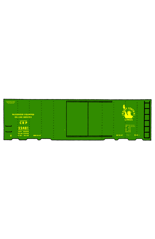 Central Of New Jersey Express Boxcar Yellow
