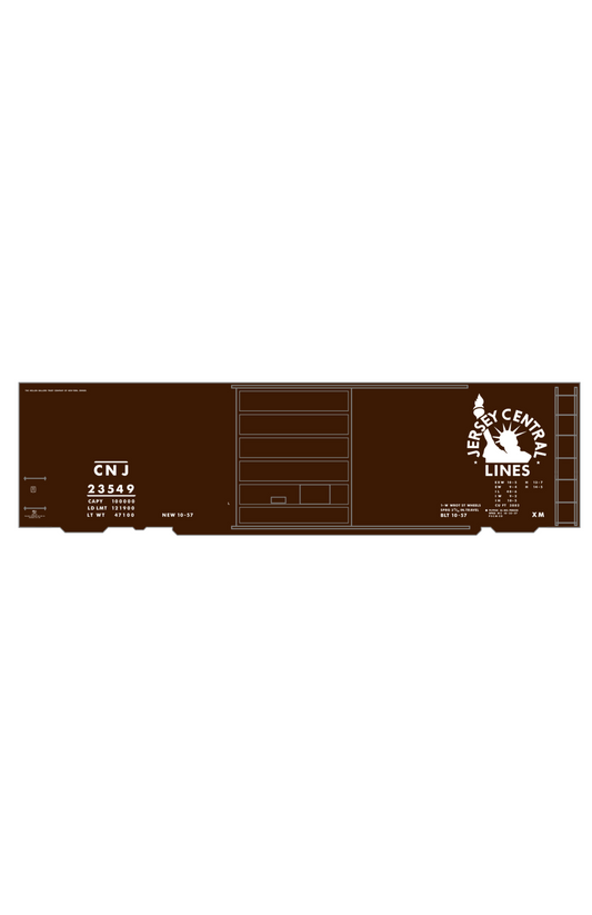 Central Of New Jersey 40 Ft Boxcar White Large Herald