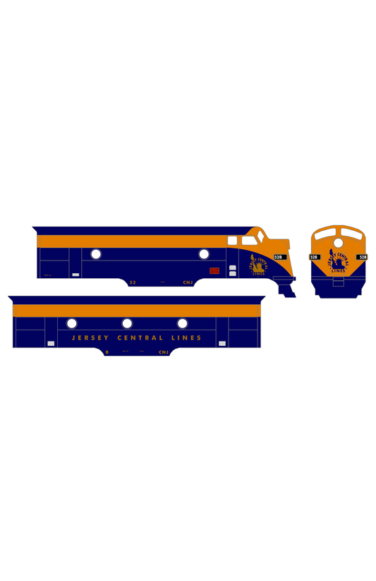 CNJ Jersey Central Lines Cab Diesel Gold and Blue