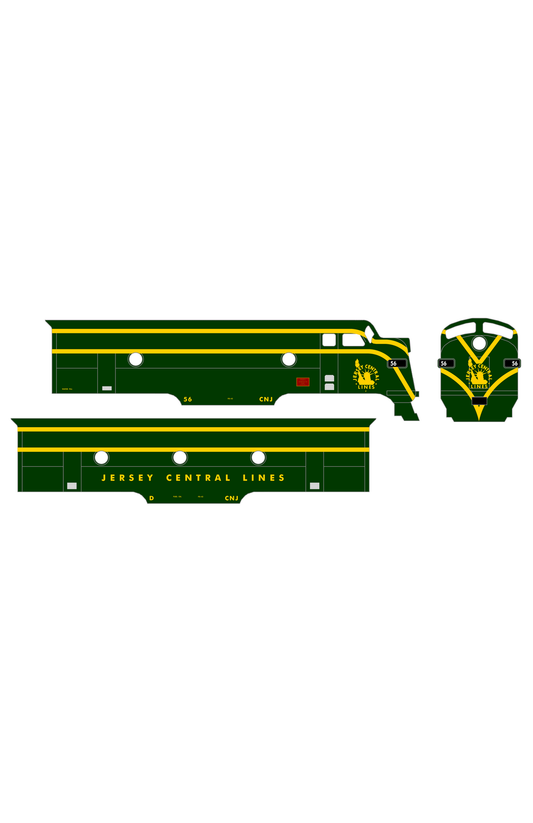 CNJ Jersey Central Lines Cab Diesel Yellow
