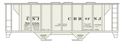 Central Of New Jersey Cement Covered Hopper Black Roman Font
