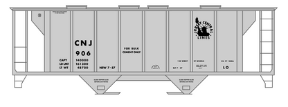 Central Of New Jersey Cement Covered Hopper Black Futura Font
