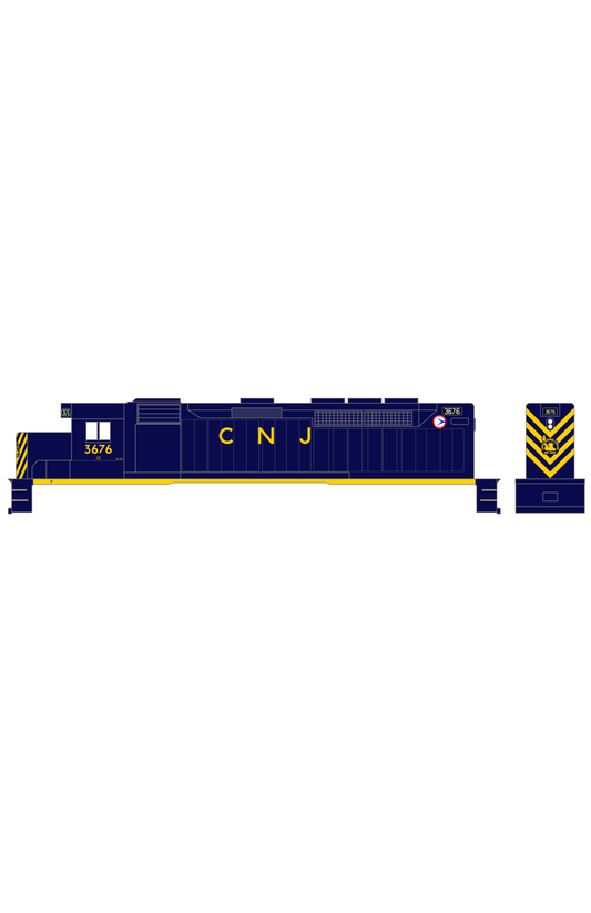 CNJ Jersey Central Lines EMD GP40P Locomotive Yellow Big CNJ
