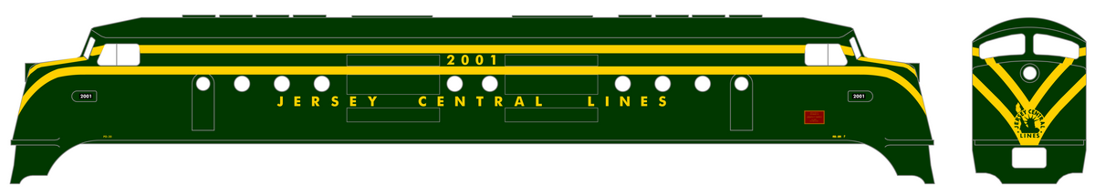 CNJ Jersey Central Lines Baldwin DRX-6-4-2000 Double Ended Diesel Yellow