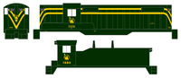 CNJ Jersey Central Lines EMD Diesel Locomotive Yellow