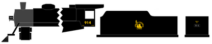 Central Of New Jersey Steam Locomotive Dulux Yellow Liberty Herald