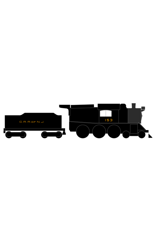 Central Of New Jersey Steam Locomotive Bronze Gold C.R.R. Of N.J.