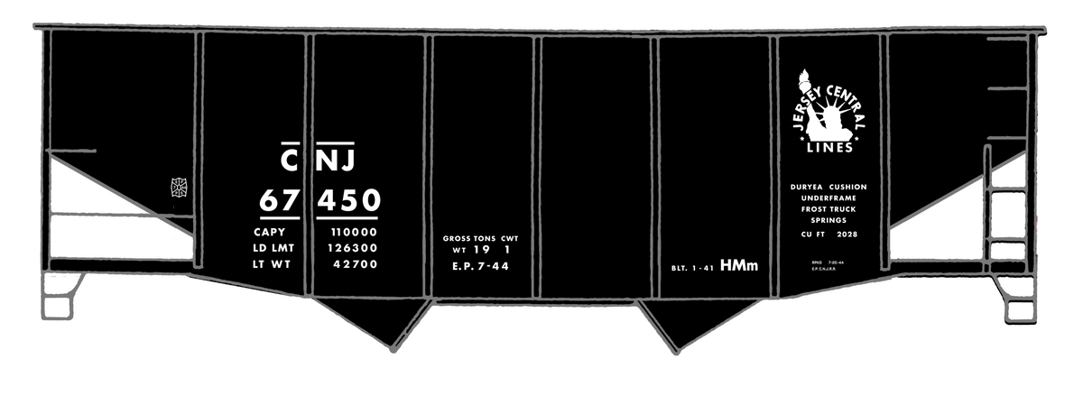 Central Of New Jersey Twin Hopper White Futura Font