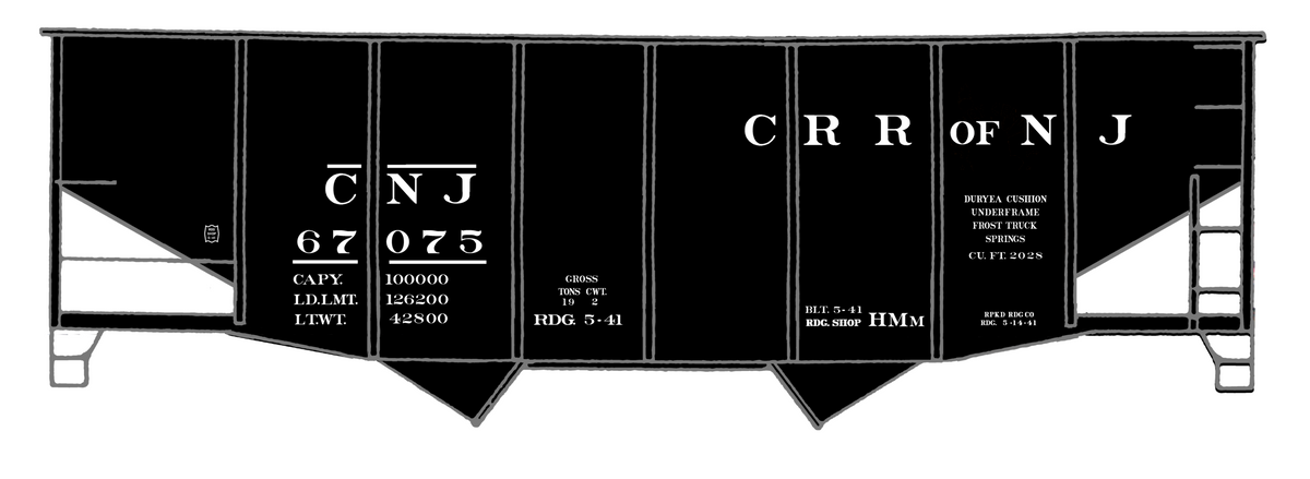 Central Of New Jersey Twin Hopper White Roman Font