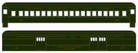 Central Of New Jersey Passenger Car Bronze Gold As Built Lettering - Decal