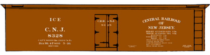 Central Of New Jersey Wood Ice Reefer White Early Scheme
