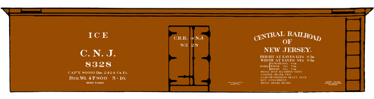 Central Of New Jersey Wood Ice Reefer White Early Scheme