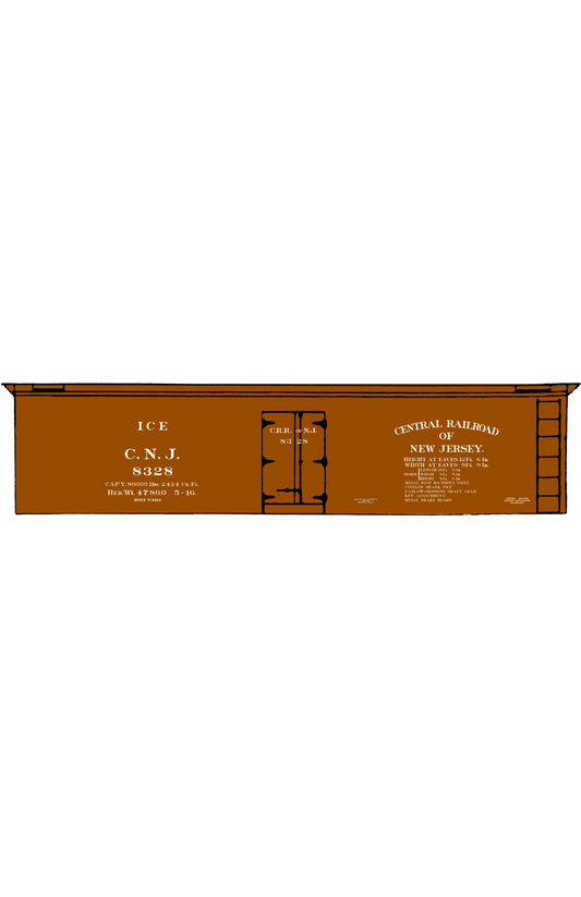 Central Of New Jersey Wood Ice Reefer White Early Scheme