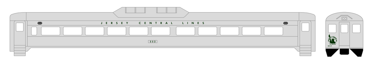 Central Of New Jersey Budd RDC Rail Diesel Car Black