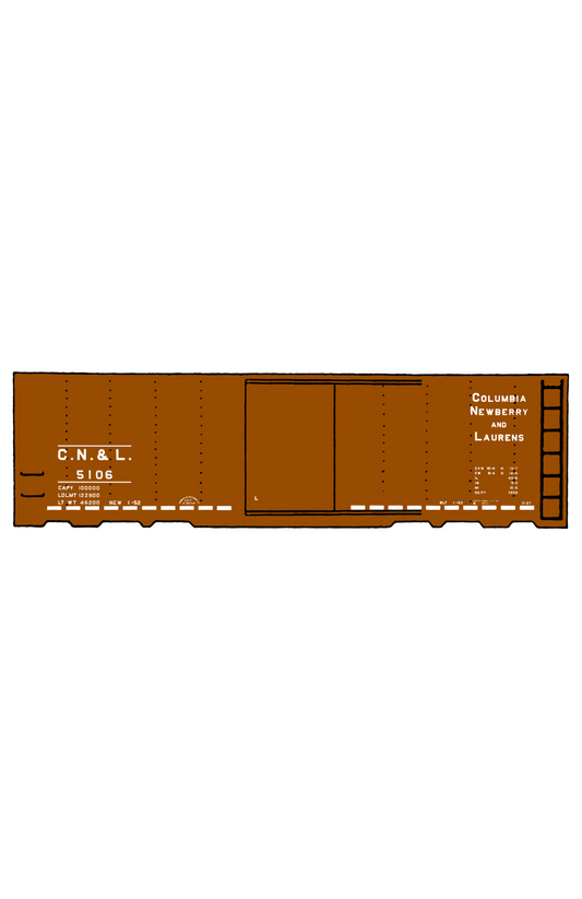 Columbia Newberry and Laurens 40 Ft Boxcar White