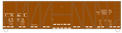 Columbia Newberry and Laurens 40 Ft Outside Braced Boxcar White