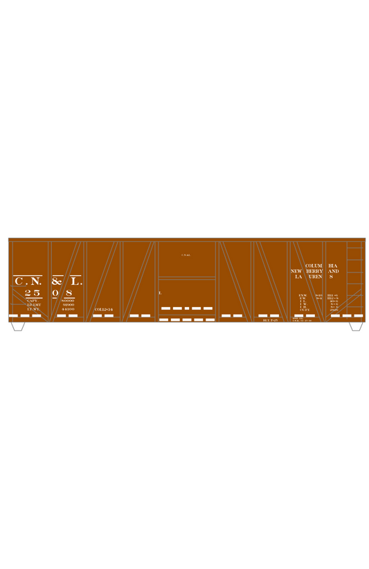 Columbia Newberry and Laurens 40 Ft Outside Braced Boxcar White