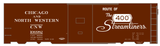 Chicago and North Western 40 Ft Boxcar White Route Of the 400 Streamliners - Decal