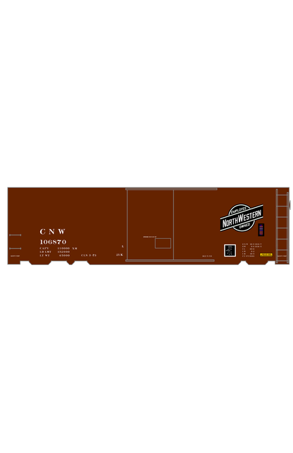 Chicago and North Western 40 Ft Boxcar White and Black Employee Owned Herald