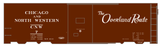 Chicago and North Western 40 Ft Boxcar White The Overland Route - Decal