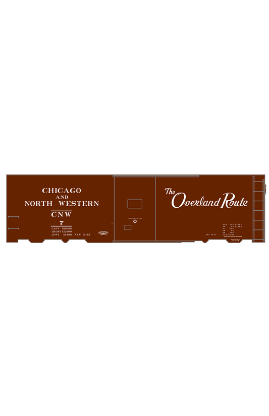 Chicago and North Western 40 Ft Boxcar White The Overland Route