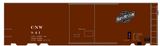 Chicago and North Western 40 Ft Boxcar White Stencil Herald - Decal