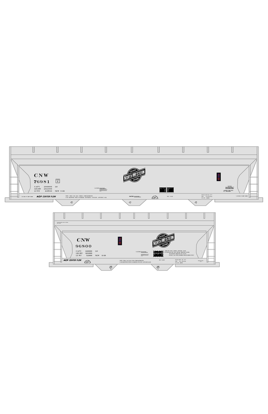 Chicago and North Western ACF Covered Hopper Black