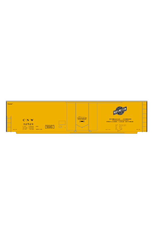Chicago and North Western 50 Ft Insulated Boxcar Black and White As Built