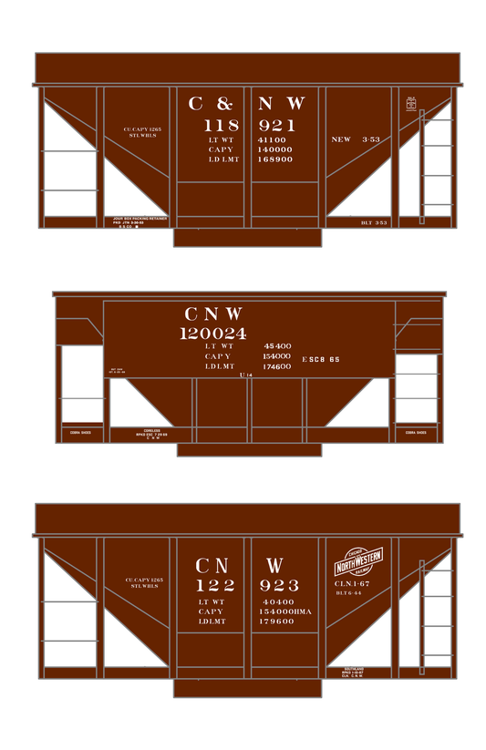 Chicago and North Western Ore Jenny Car White