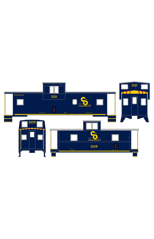 Chesapeake and Ohio Blue Caboose Yellow